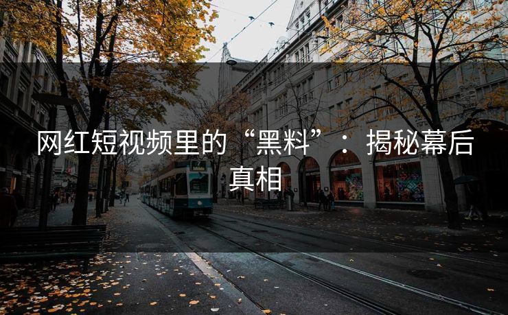 网红短视频里的“黑料”：揭秘幕后真相