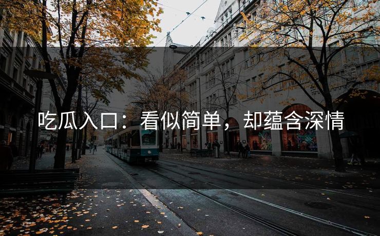 吃瓜入口：看似简单，却蕴含深情