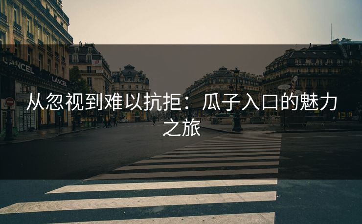 从忽视到难以抗拒：瓜子入口的魅力之旅